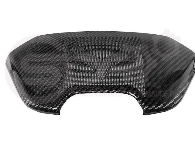 2020-Present Corvette C8 Coupe Models | GM Factory Style CARBON FIBER Interior Console Waterfall Lower Speaker Grille Trim Cover With Corvette Logo