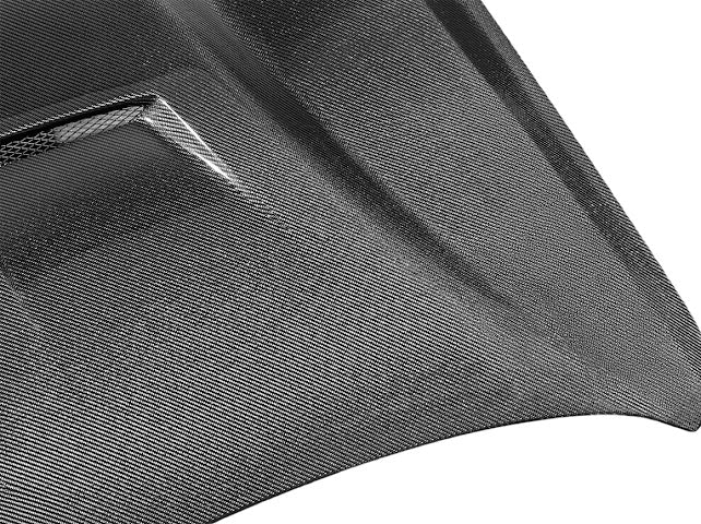2024-UP FORD MUSTANG S650 | S550 SUPER SNAKE STYLE CARBON FIBER FRONT VENTED HOOD