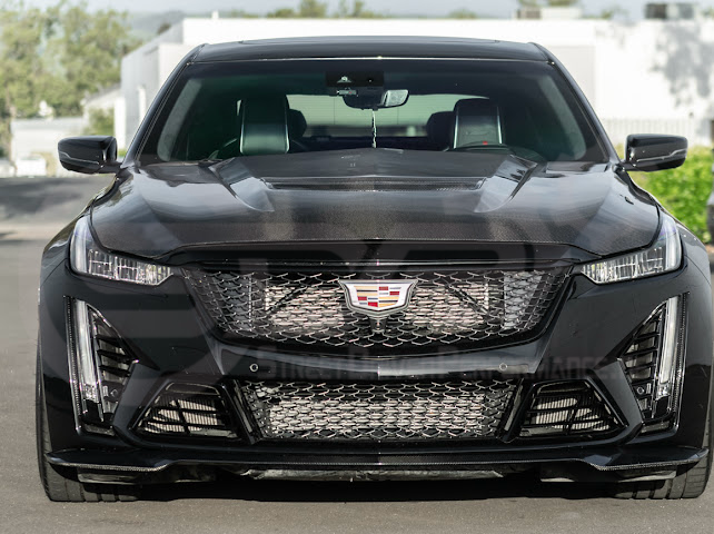 2022-PRESENT CADILLAC CT5-V BLACKWING SEDAN | FACTORY STYLE CARBON FIBER FRONT LIP SPLITTER GROUND EFFECTS