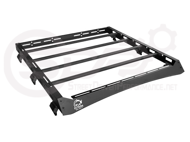 2018-UP JEEP WRANGLER JL & 2020-PRESENT JEEP GLADIATOR JT | CARBON STEEL BLACK TOP ROOF CARGO RACK (FULL & HALF LENGTH)