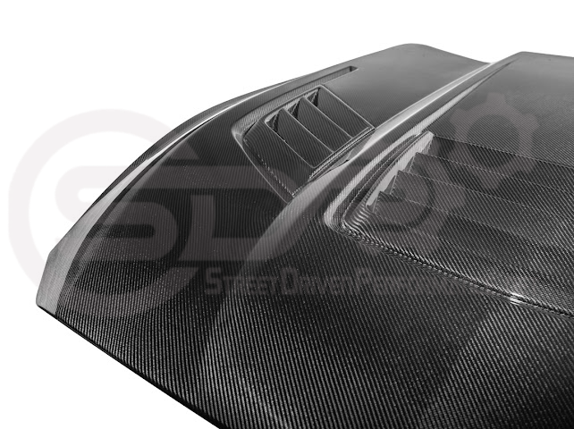 2024-UP FORD MUSTANG | SUPER SNAKE STYLE FRONT VENTED HOOD