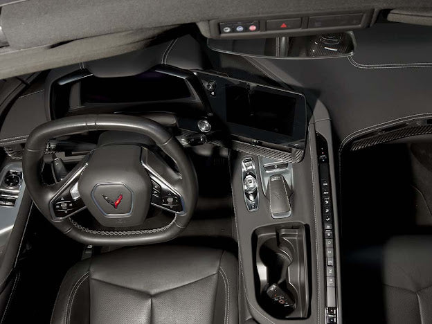 2020+ CHEVROLET CORVETTE C8 CARBON FIBER INTERIOR OVERLAY DASH TRIM