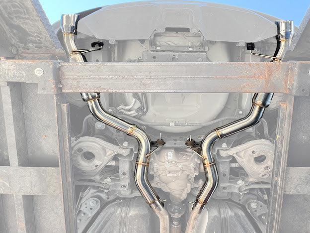 2015-2023 FORD MUSTANG MUFFLER AXLE BACK DUAL BURNT TIPS EXHAUST