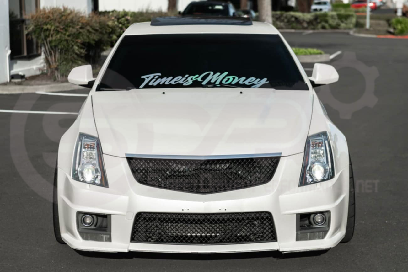 2009-2015 CTS-V V2 -  Black front grilles set (blank no emblem)