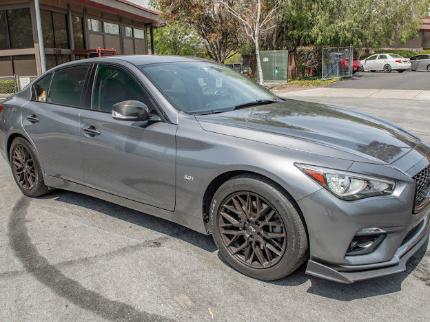 2014-Up Infiniti Q50 Q60 Q70 QX30 Factory CARBON FIBER Side Mirror Covers Pair