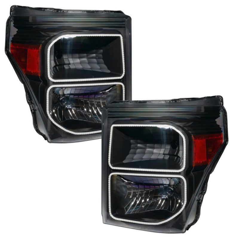 Oracle 11-16 Ford F250/350 LED HL - Black - ColorSHIFT w/ BC1 Controller