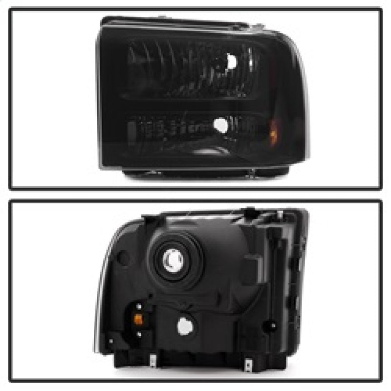 xTune Ford F250 F350 F450 Superduty Excursion 99-04 Headlights Black Smoked HD-JH-FF25099-HA-BSM