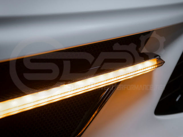 2020-UP CORVETTE C8 STINGRAY & Z51 | SEQUENTIAL FRONT GRILLE LED DRL LIGHT BAR BEZEL INSERTS PAIR