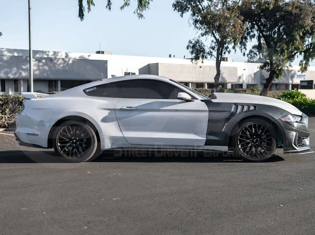 2018-2023 Ford Mustang S550 | GTD Style Primed Black Front Side Vented Fenders