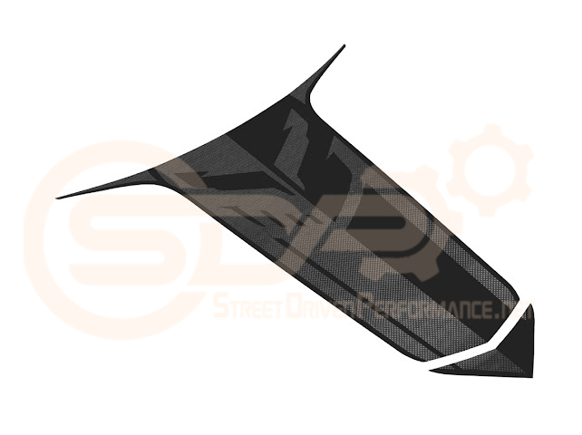2020-UP CORVETTE C8 BRONZE ACCENT HOOD RACING STRIPE DECAL
