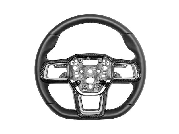 2024-Up Ford Mustang S650 | CARBON FIBER Stick-On Steering Wheel Interior Trim Cover