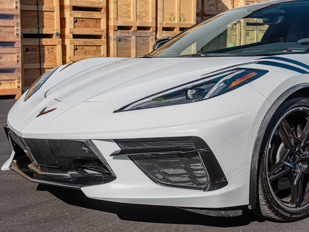 2020+ CHEVROLET CORVETTE C8 STINGRAY & Z51 | CARBON FIBER FASCIA PANEL GRILLE REPLACEMENT