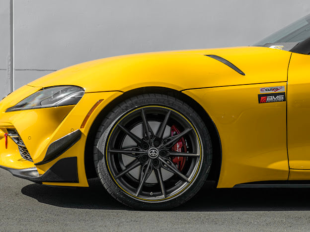 2020-Up Toyota GR Supra A90 A91 | SDP Performance Style CARBON FIBER Front Bumper Canard Splitter (Pair)