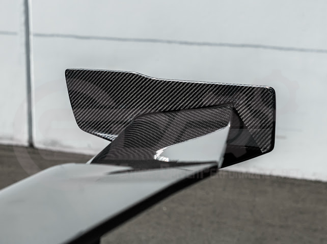 2014-2019 CHEVROLET CORVETTE C7  | EXTENDED REAR HIGH SPOILER WITH WING RISER