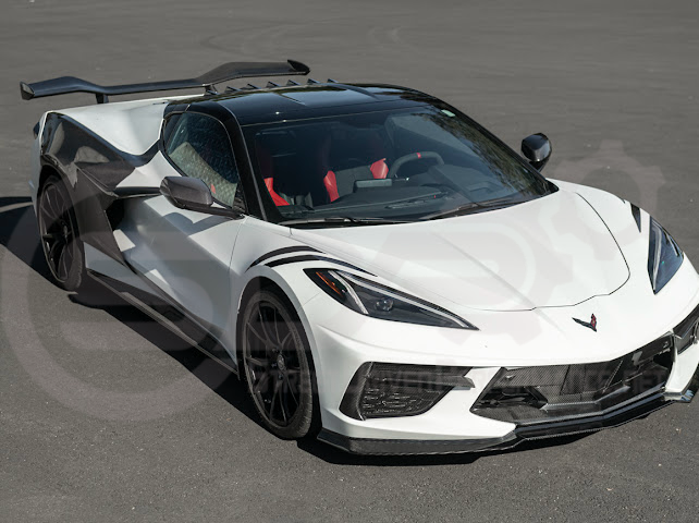 2020-Up Corvette C8 STINGRAY & Z51 | Z06 Z07 Package CARBON FIBER Front Bumper Lip Splitter Ground Effects