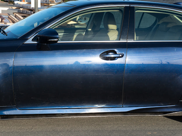 2013-Up Lexus GS-Series Lexon Style CARBON FIBER Side Skirts Rocker Panel Extension Ground Effects