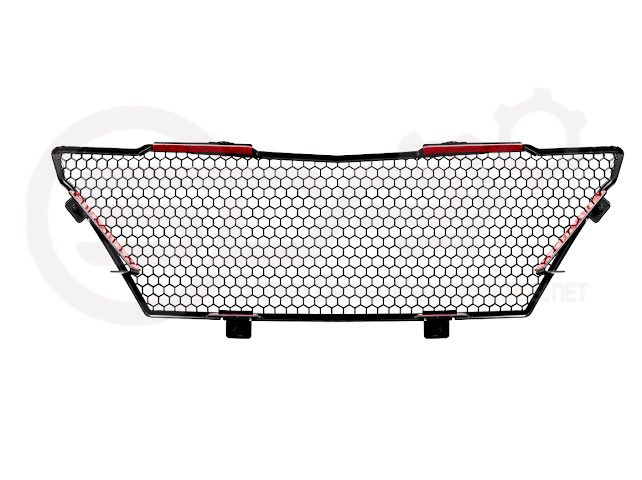 2023+ CHEVROLET CORVETTE C8 E-RAY & Z06 | FACTORY OEM STYLE GLOSSY BLACK FRONT RADIATOR MESH GRILLE GUARD