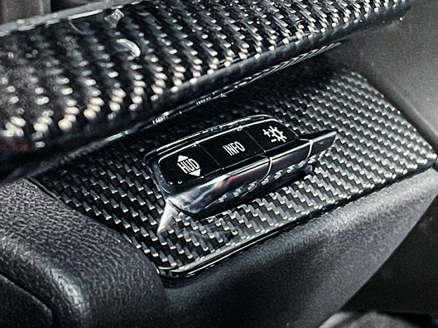 2020+ CHEVROLET CORVETTE C8 CARBON FIBER HUD HEADLIGHT SWITCH BUTTON PANEL COVER