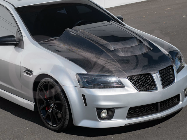 2008-2009 PONTIAC G8 CARBON FIBER ZR1 STYLE FRONT VENTED COWL HOOD