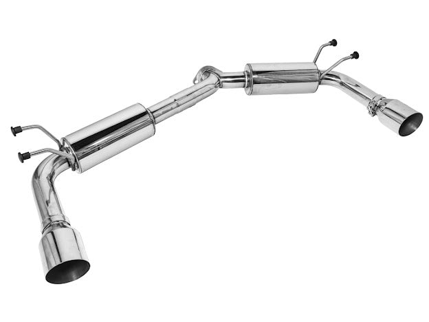 2019-Up Mazda 3 Hatchback | T-304 Dual Muffler Axle Back Burnt Tips Exhaust