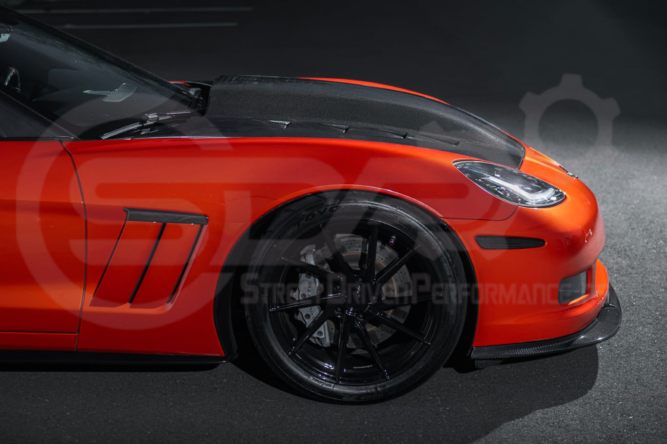 2005-2013 CHEVROLET CORVETTE C6 | SDP PERFORMANCE STYLE CARBON FIBER VENTED COWL HOOD