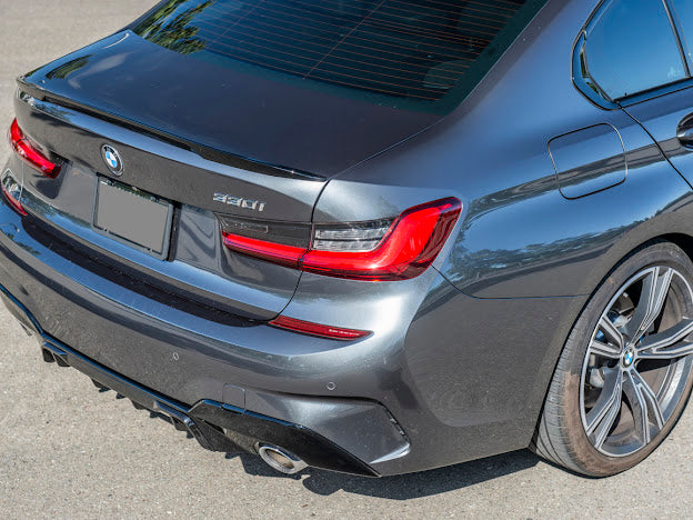 2019-Up BMW 3-Series & 2021+ G80 M3 | M-Sport Style GLOSSY BLACK Rear Trunk Spoiler Wing