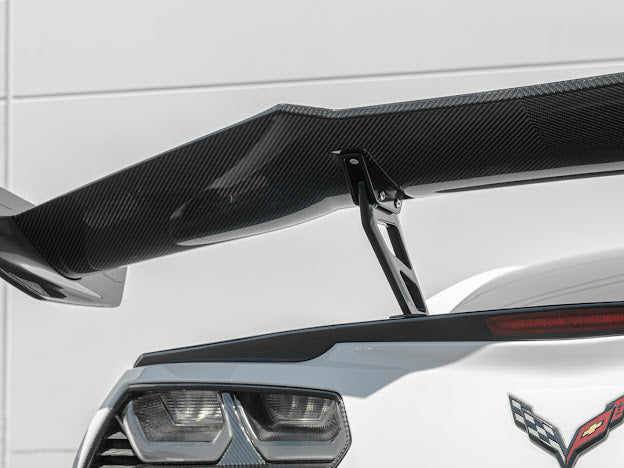 2014-2019 CORVETTE C7 | CARBON FIBER ZR1 EXTENDED REAR SPOILER HIGH WING