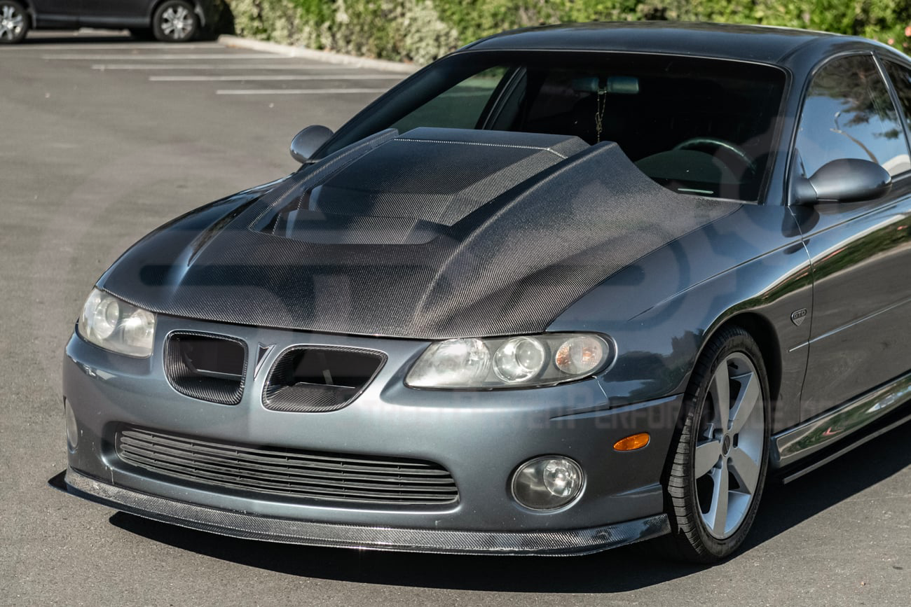 2004-2006 PONTIAC GTO | ZR1 STYLE CARBON FIBER FRONT VENTED COWL HOOD