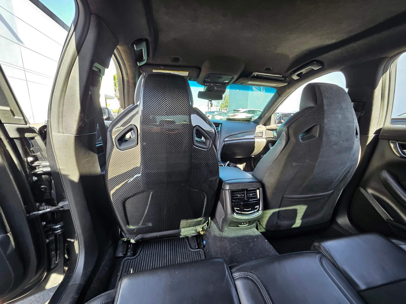 2016+ CADILLAC CTS-V3  | RECARO CARBON FIBER SEAT REAR PANEL COVER REPLACEMENT (DRIVER AND PASSENGER)