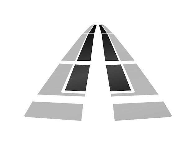 2024-UP FORD MUSTANG S650 | HOOD BODY STRIPE 3M DECALS