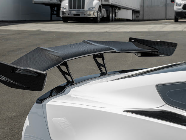 2014-2019 CORVETTE C7 | CARBON FIBER ZR1 EXTENDED REAR SPOILER HIGH WING