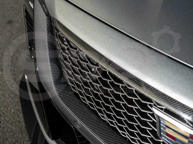 2025-Up Cadillac CT5-V Blackwing | CARBON FIBER Front Upper & Lower Grille Trim Insert Surrounding Replacement