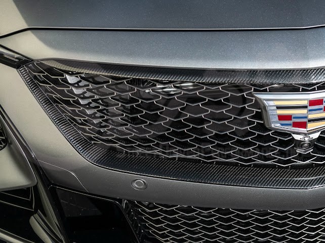 2025-Up Cadillac CT5-V Blackwing | CARBON FIBER Front Upper & Lower Grille Trim Insert Surrounding Replacement