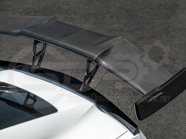 2014-2019 CHEVROLET CORVETTE C7  | EXTENDED REAR HIGH SPOILER WITH WING RISER