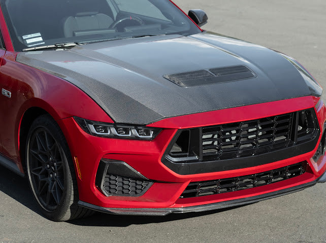 2024+ FORD MUSTANG S650 | CARBON FIBER FRONT GRILLE INSERT REPLACEMENT UPPER & LOWER