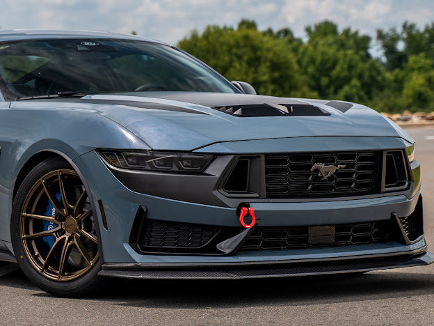 2024-Up Ford Mustang S650 | Dark Horse Factory Style CARBON FIBER Front Bumper Lip Splitter Ground Effects