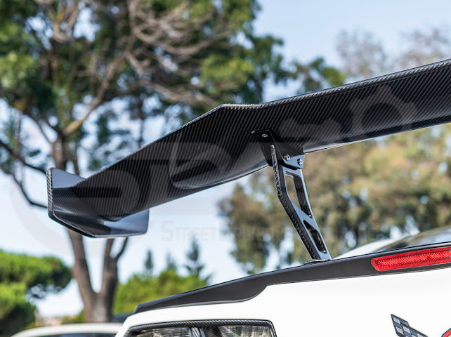 2014-2019 CHEVROLET CORVETTE C7 | ZR1 ZTK CONVERSION PACKAGE REAR SPOILER HIGH WING WITH WING RISER