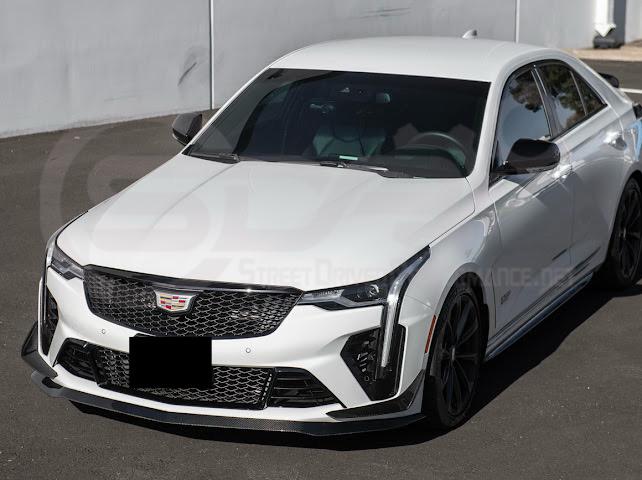 2020-UP CADILLAC CT4-V BLACKWING | CARBON FIBER FRONT LIP SPLITTER WITH CANARDS GROUND EFFECTS
