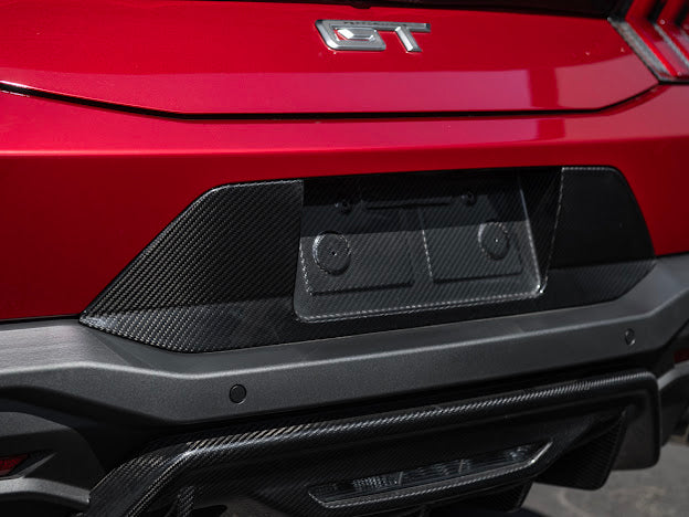 2024-UP MUSTANG S650 | CARBON FIBER LICENSE PLATE FRAME BACKING
