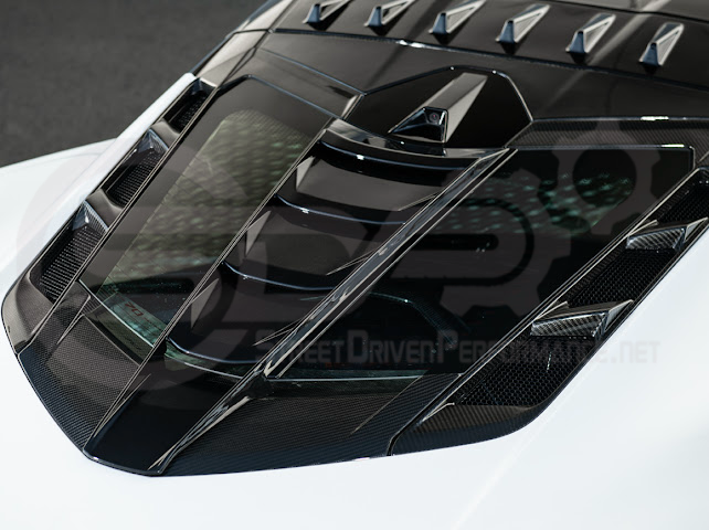 2020+ CORVETTE C8 ALL MODELS | ZR1 STYLE CARBON FLASH REAR WINDOW HATCH VENT LOUVER COVER