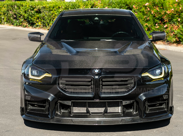 2023-Up BMW G87 M2 | TR Style 3PCS Carbon Fiber Front Bumper Splitter Lip Ground Effects