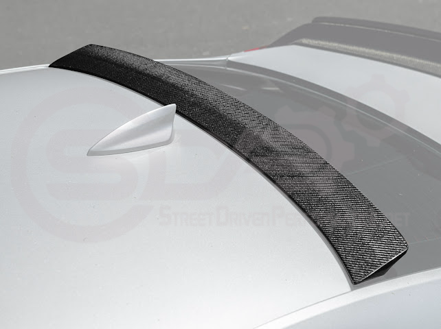 2013-2018 Cadillac ATS ATS-V Sedan Carbon Fiber Rear Roof Top Window Spoiler