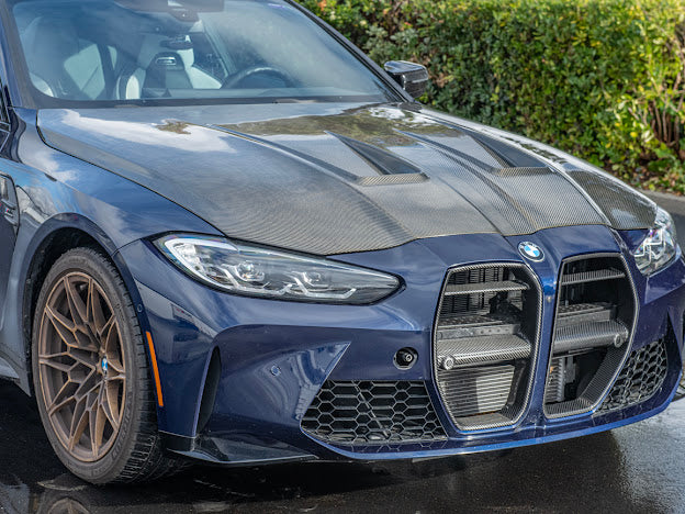 2021-UP BMW G80 M3 & G82 / G83 M4 | VORSTEINER STYLE CARBON FIBER FRONT KIDNEY GRILLE TRIM SURROUNDING INSERT (PAIR)