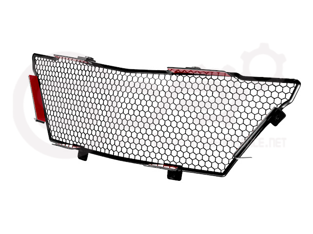 2023+ CHEVROLET CORVETTE C8 E-RAY & Z06 | FACTORY OEM STYLE GLOSSY BLACK FRONT RADIATOR MESH GRILLE GUARD