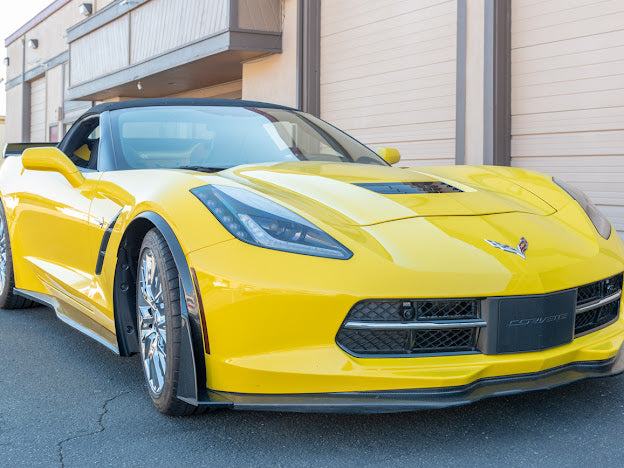 2014-2019 CORVETTE C7 GM ENHANCED TEXTURE FRONT SPLASH GUARDS/ MUD FLAPS PAIR