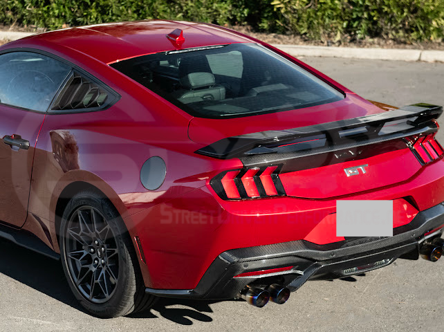 2024-UP FORD MUSTANG | DARKHORSE STYLE GLOSSY BLACK REAR TRUNK LID WING SPOILER