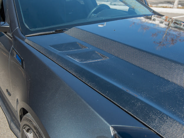 2009-2015 Cadillac CTS-V V2 SDP Style Double Sided Carbon Fiber Cowl Hood