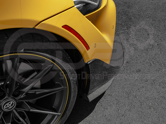 2020-Up Toyota GR Supra A90 A91 | A91 Package CARBON FIBER 3 Piece Front Bumper Lip Splitter Ground Effects