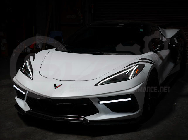 2020-UP CORVETTE C8 STINGRAY & Z51 | SEQUENTIAL FRONT GRILLE LED DRL LIGHT BAR BEZEL INSERTS PAIR