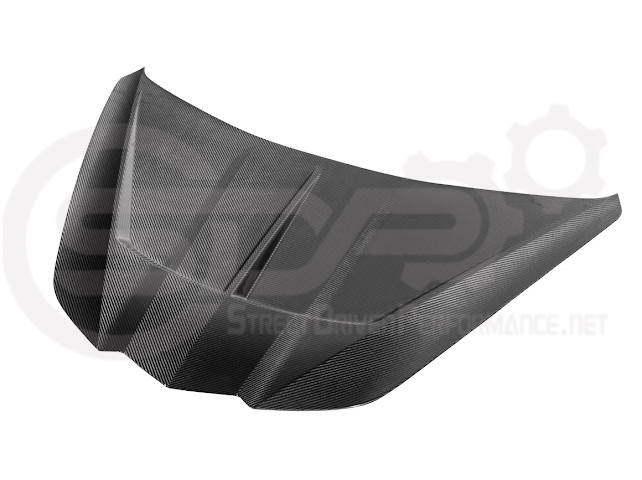 2020-PRESENT CHEVROLET CORVETTE C8 | SDP PERFORMANCE TRACK STYLE DOUBLE SIDED DRY CARBON FIBER FRONT HOOD